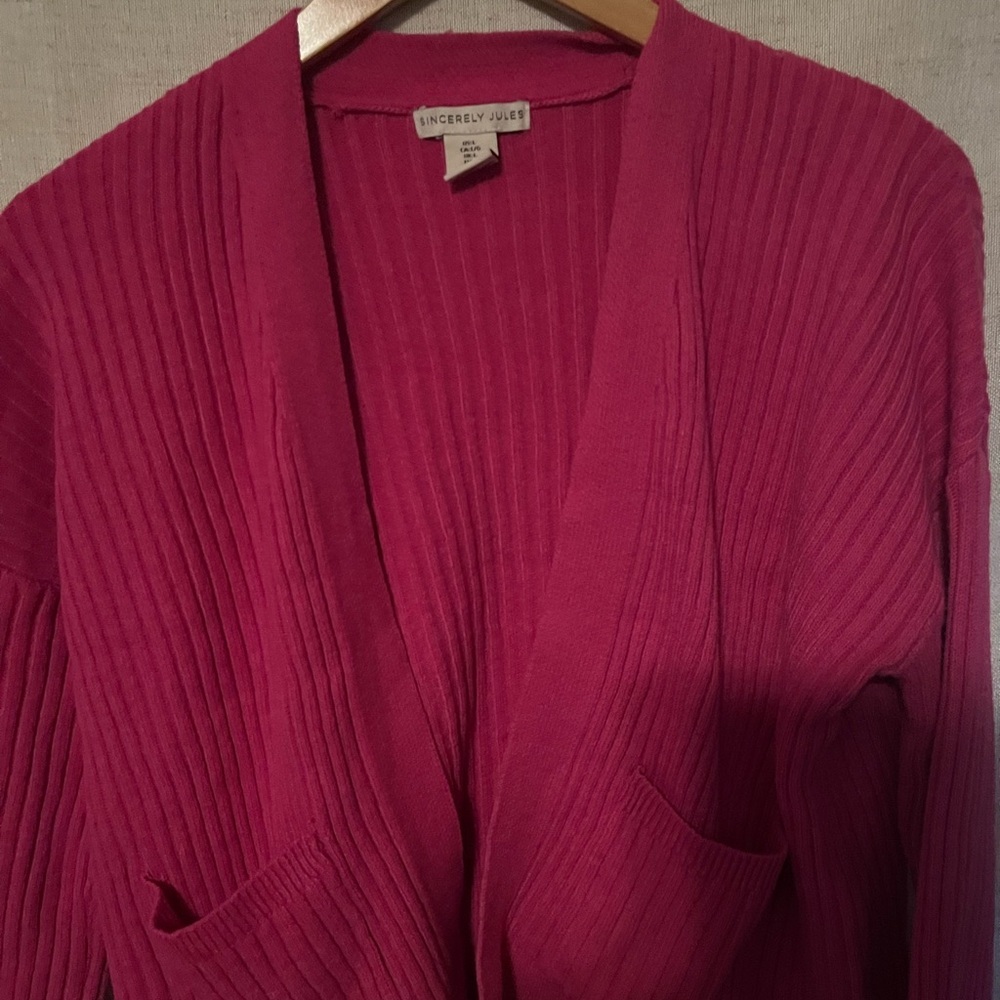 Sincerely Jules Cropped Cardigan Size L - Picture 2 of 5